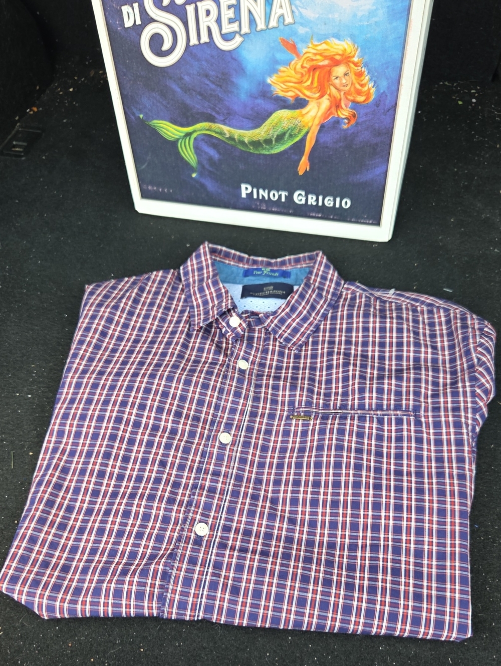 Scotch & Soda Navy and Red Plaid Button-Down Shirt